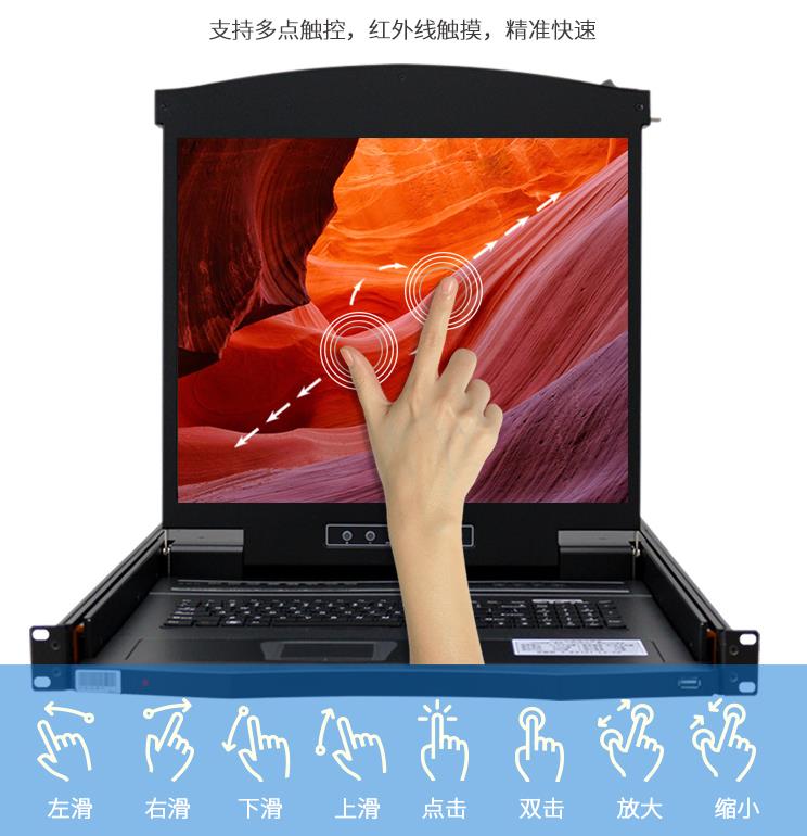 AE-1908T支持多點(diǎn)觸屏，不同觸摸手勢解讀